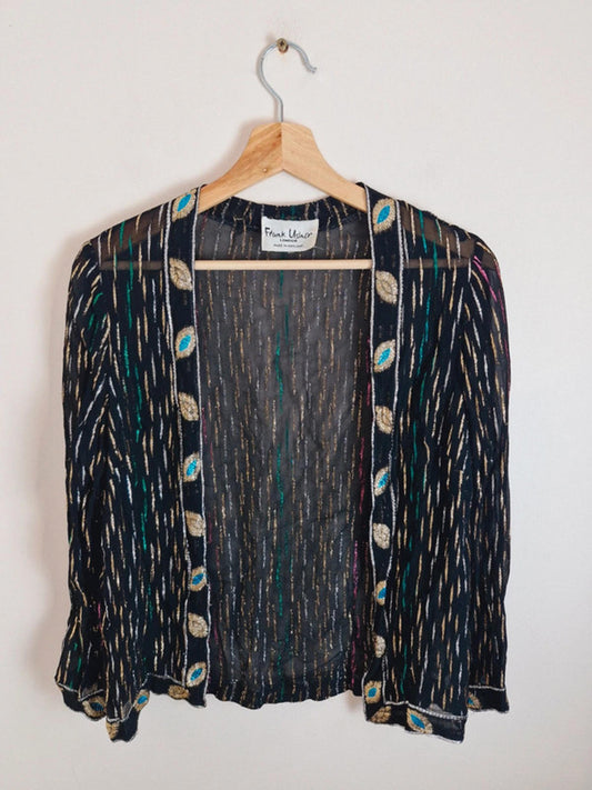 Frank Usher Sheer Metallic Top S
