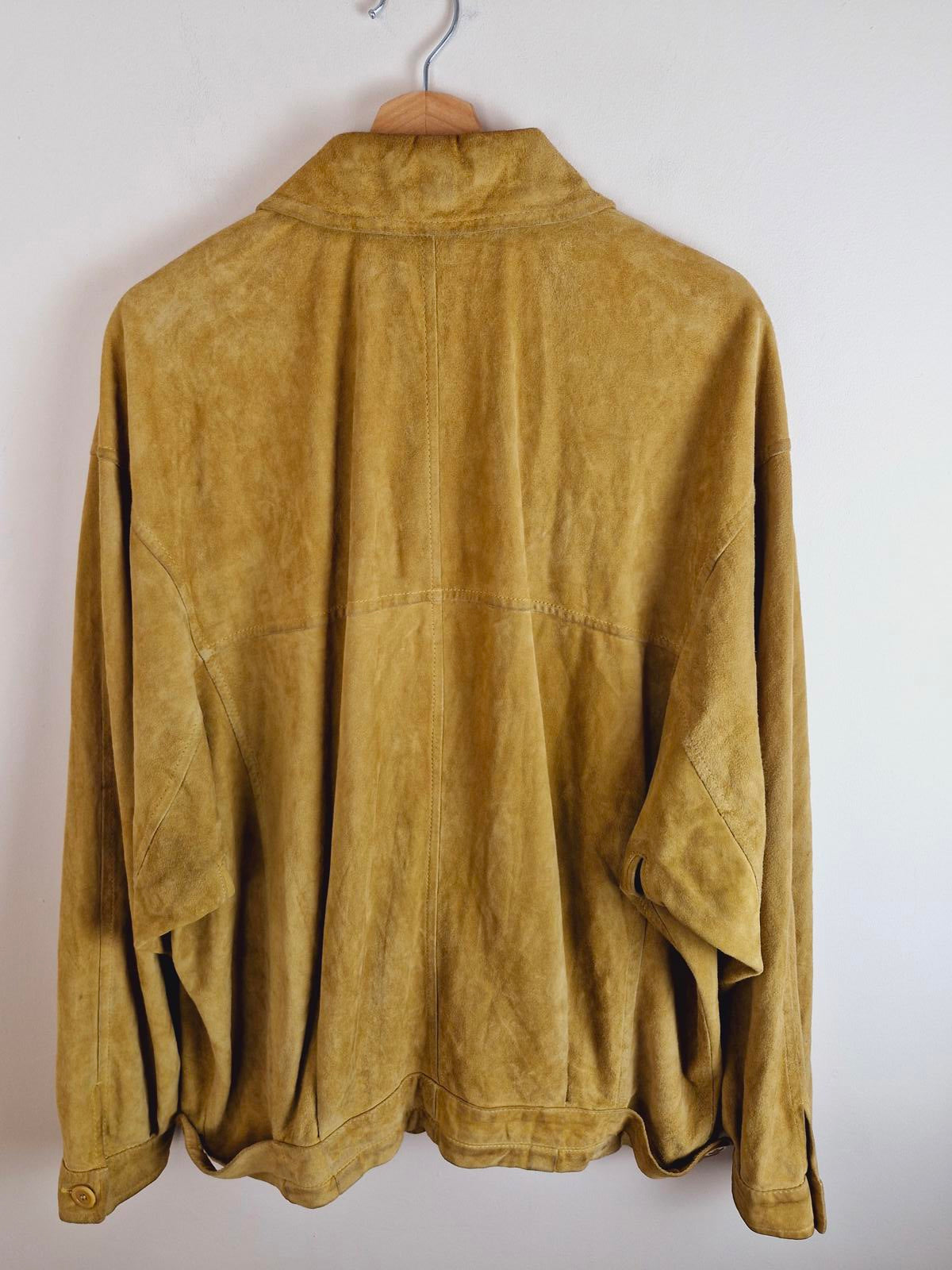 Mens Suede Bomber Jacket XL