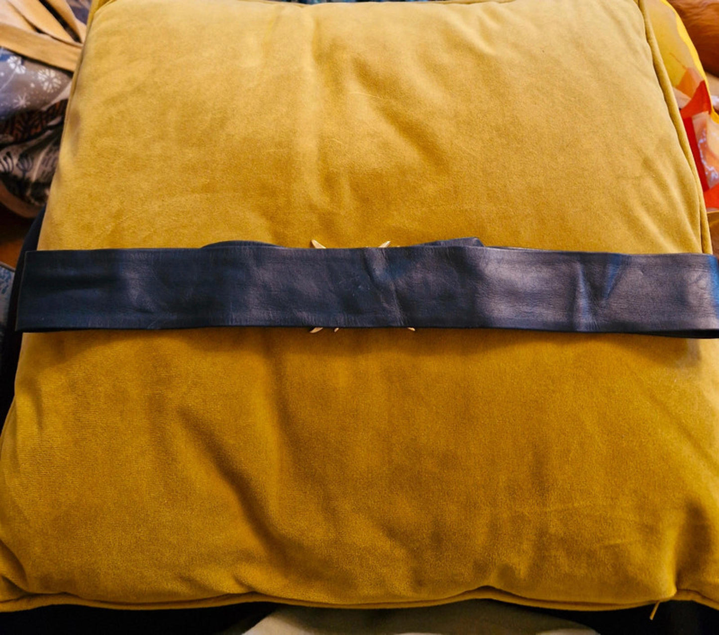 Leather Gold Buckle Belt
