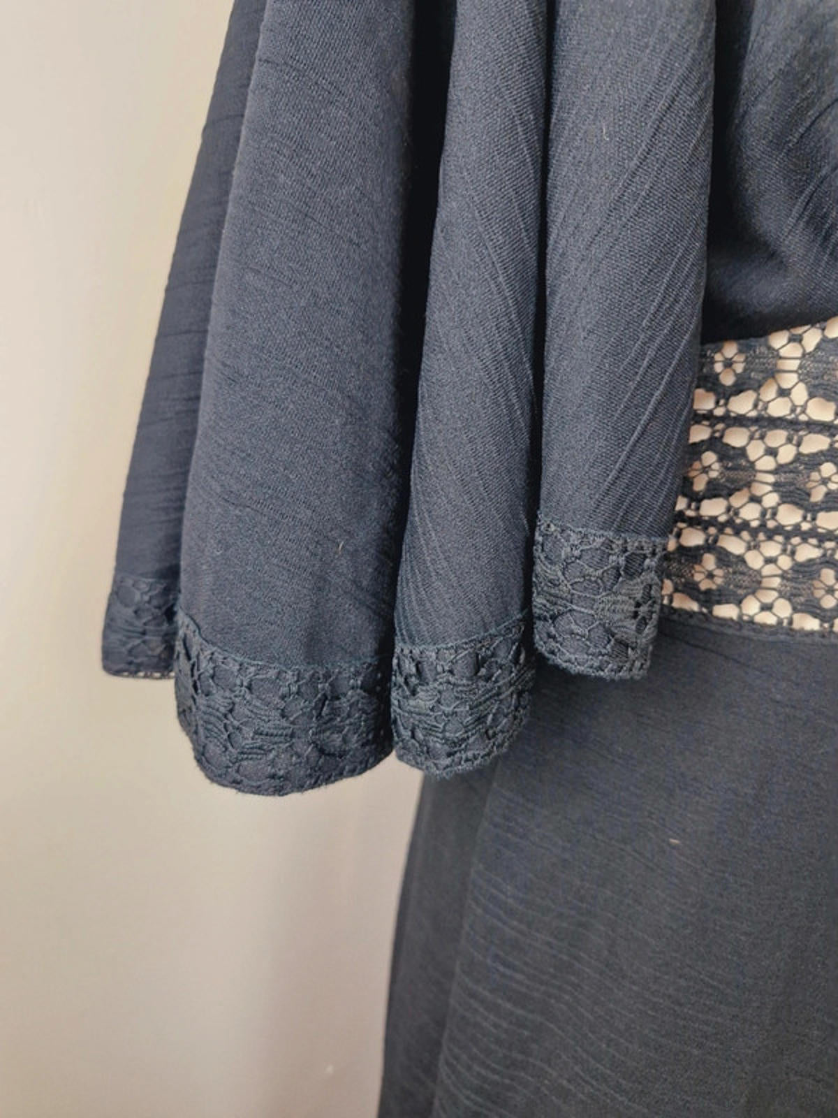 1970s Maxi Wide Sleeve Dress S