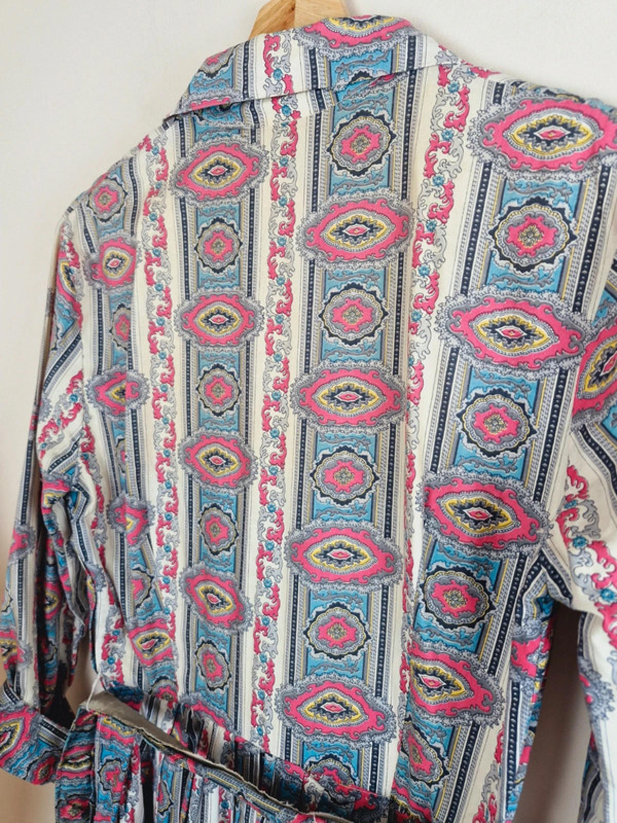 Womens Vintage 1950s 50s Shirtdress Dress Aline Long Sleeve XS