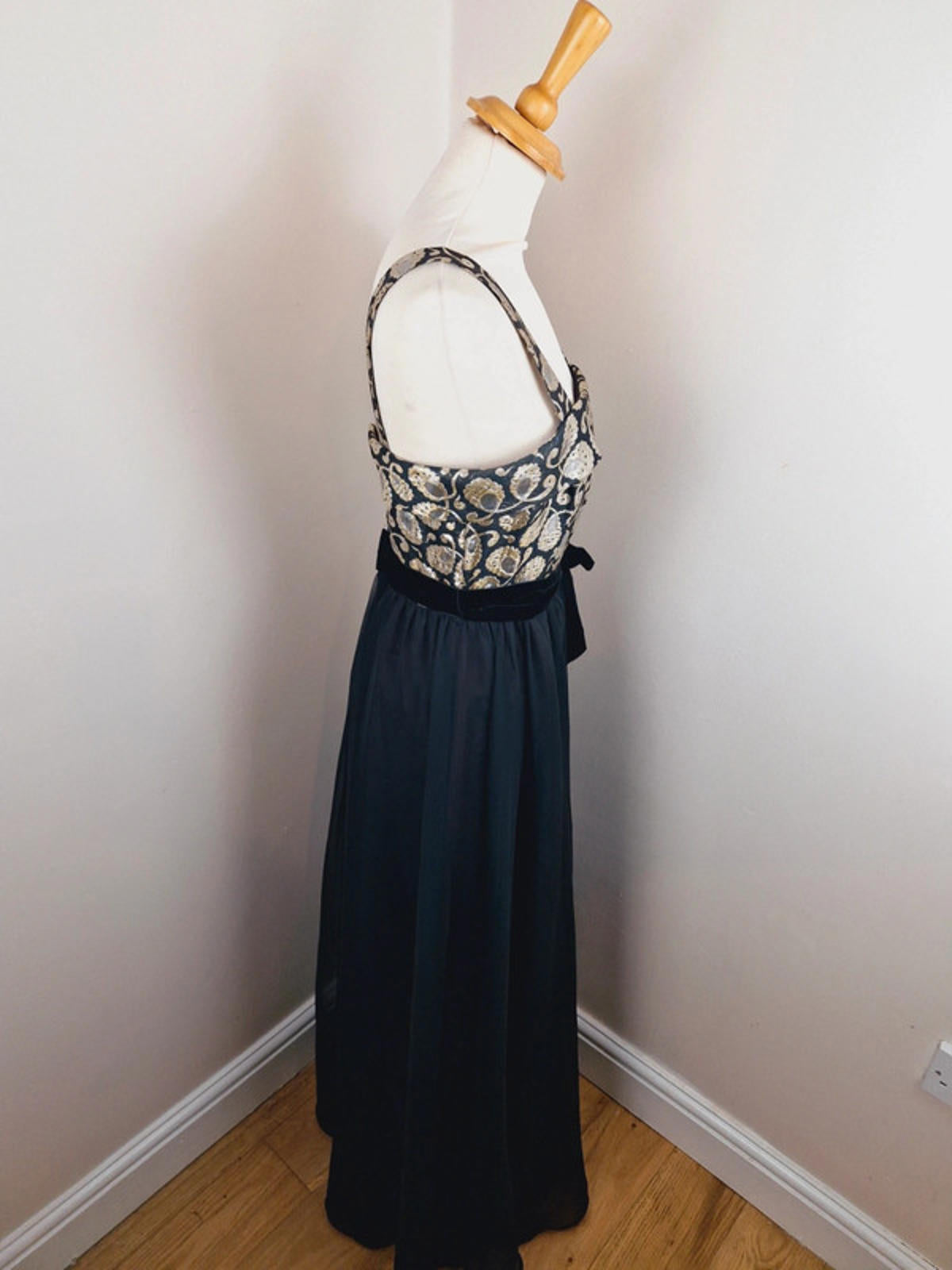 1960s Maxi Dress Ball Gown S