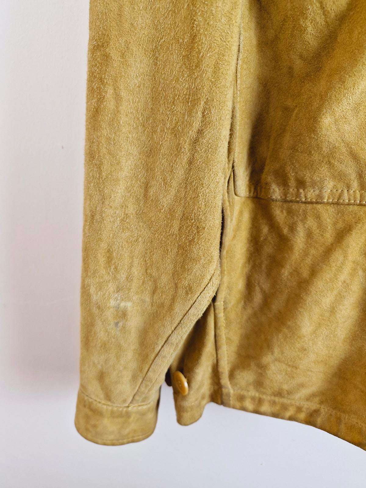 Mens Suede Bomber Jacket XL