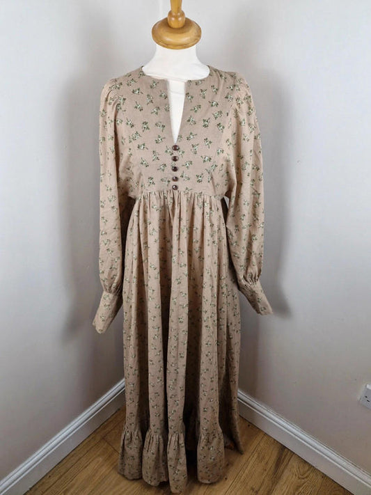1970s Handmade Maxi Dress S