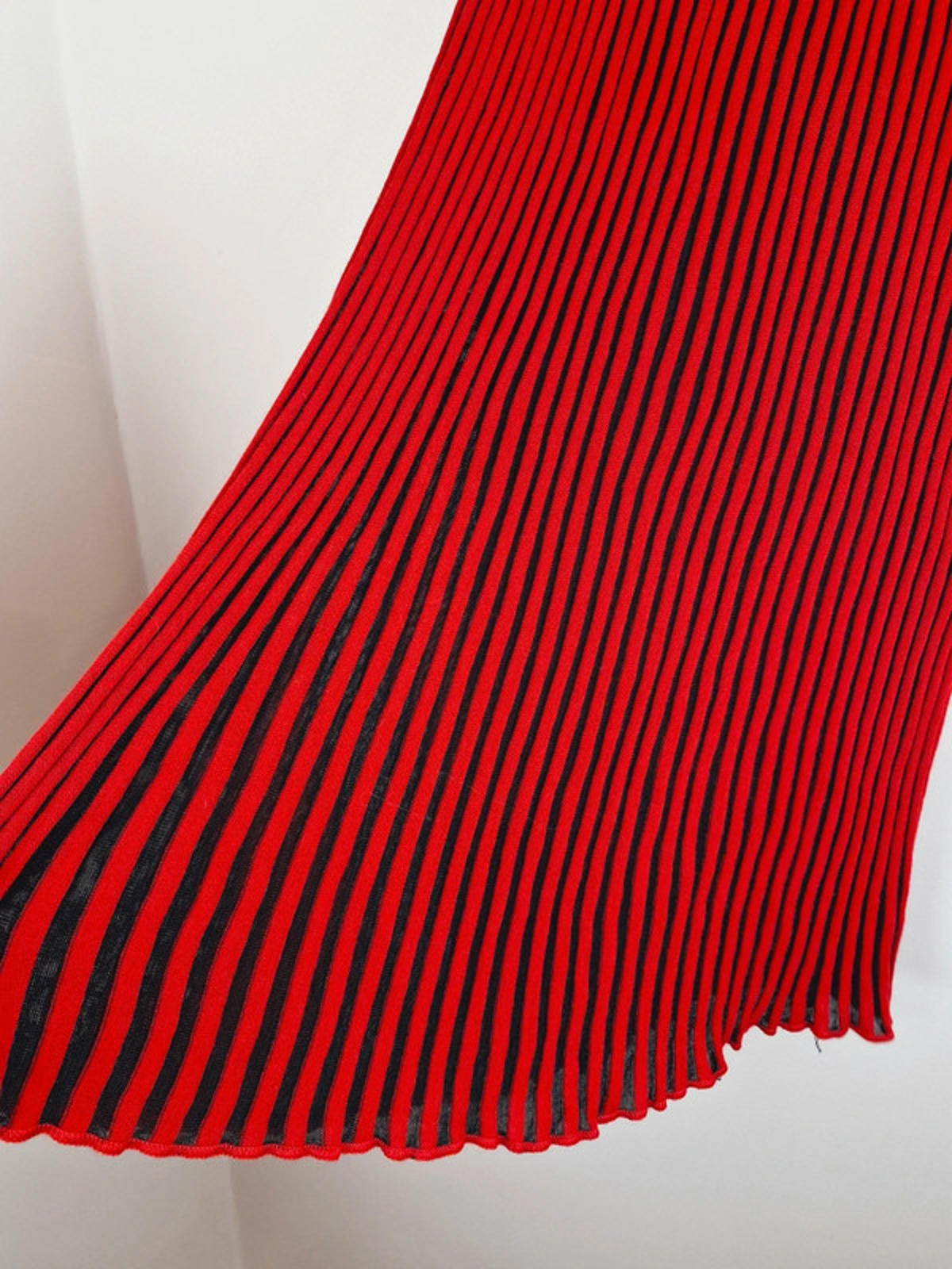 Midi Slip Striped Skirt UK10 S