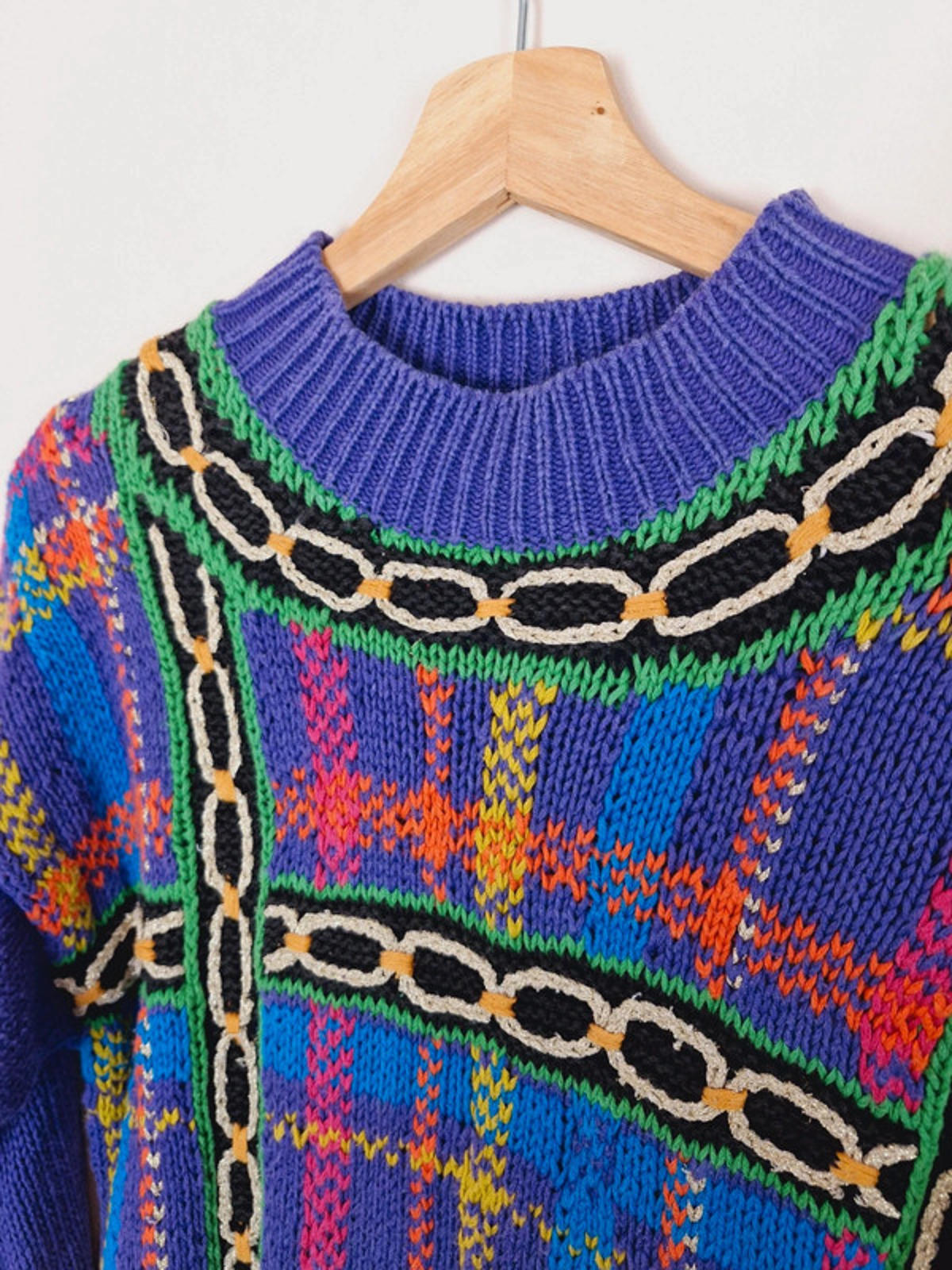 Purple Knitted Jumper S
