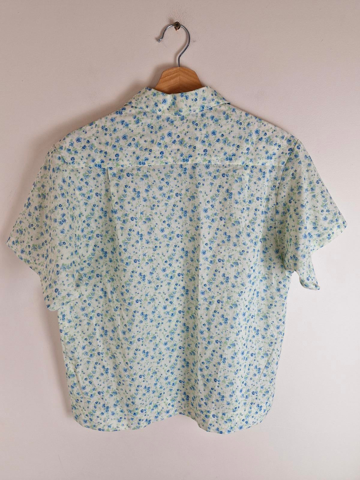 Handmade Floral Shirt M L UK14