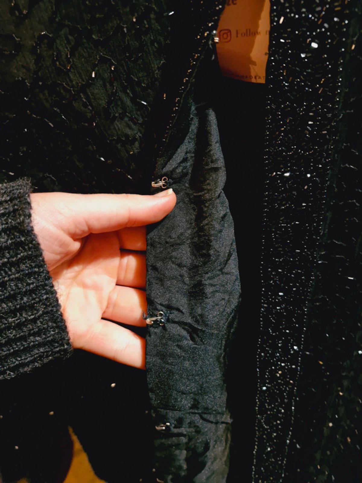 Womens Vintage Black Beaded Sequin Jacket Silk M UK12