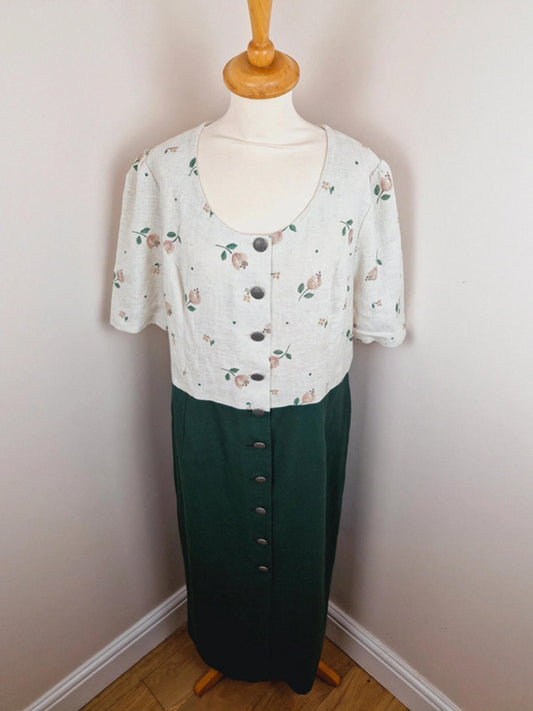 Handmade Midi Cottagecore Dress L