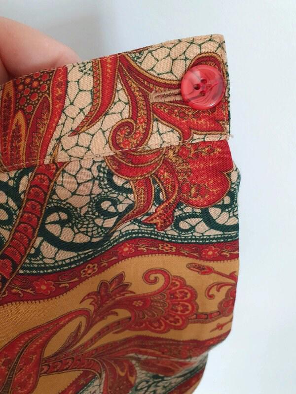 Paisley Midi Skirt M L UK14