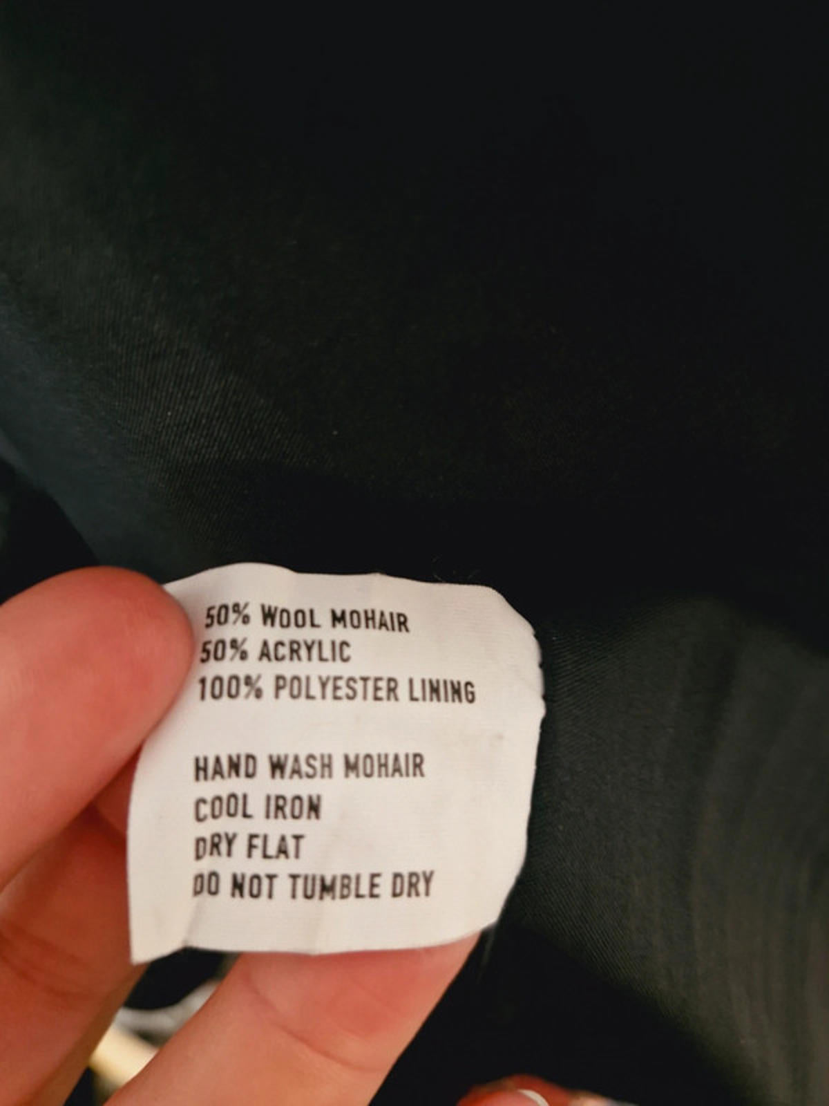 Womens Vintage Mohair Blend Black Cardigan Jacket Jumper L UK16