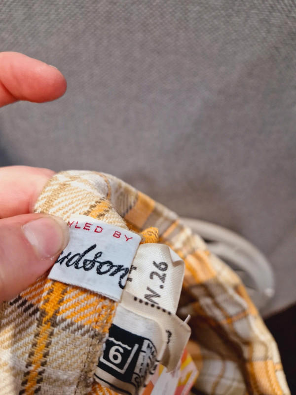 Yellow Tartan Kilt XS UK6 UK8