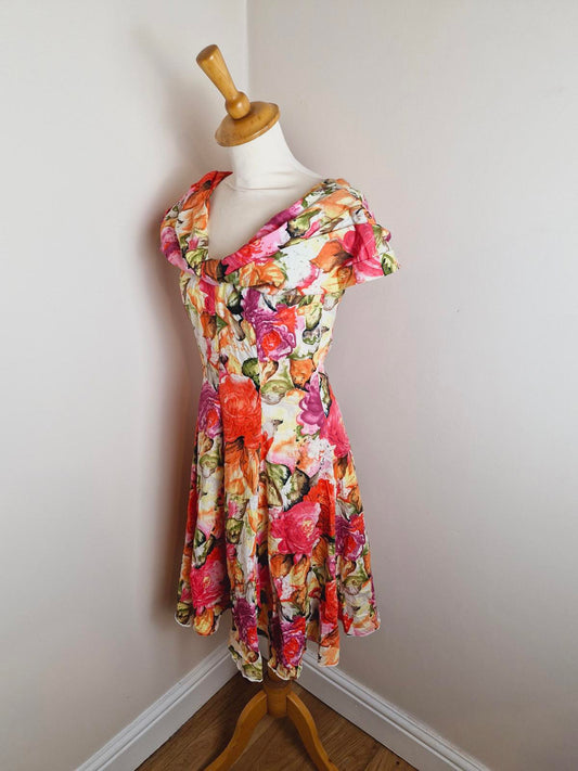 1980s Bardot Dress S UK8