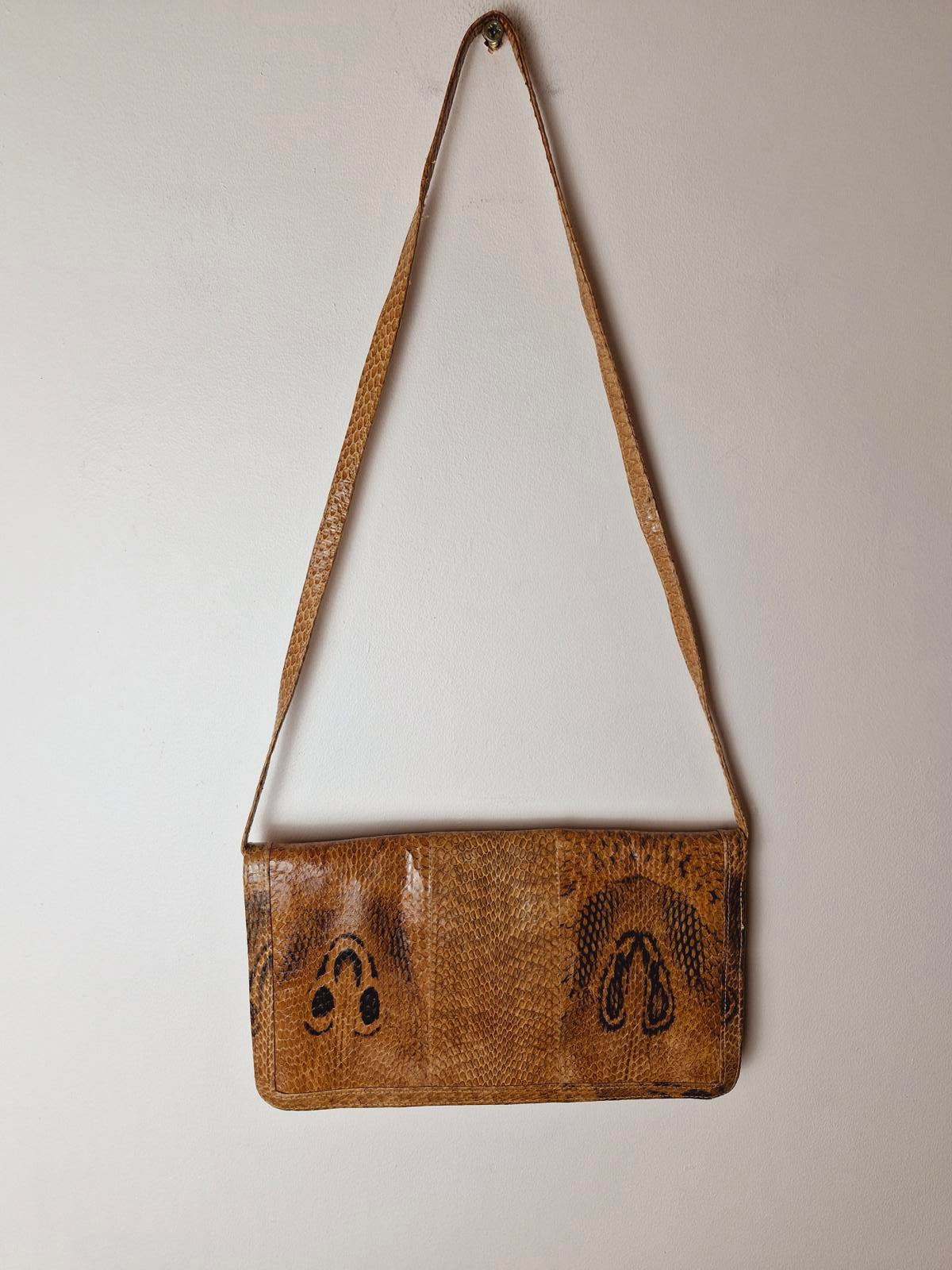 1970s Snakeskin Leather Bag