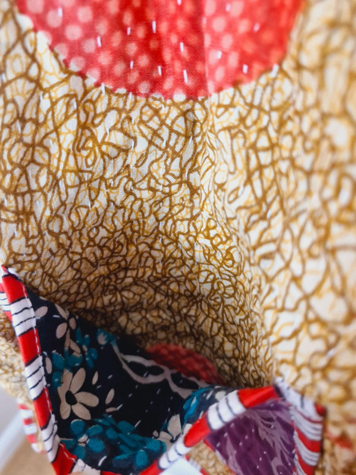 Reversible Kantha Waistcoat Gilet L