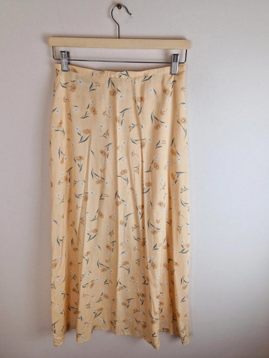 90s Long Yellow Skirt S