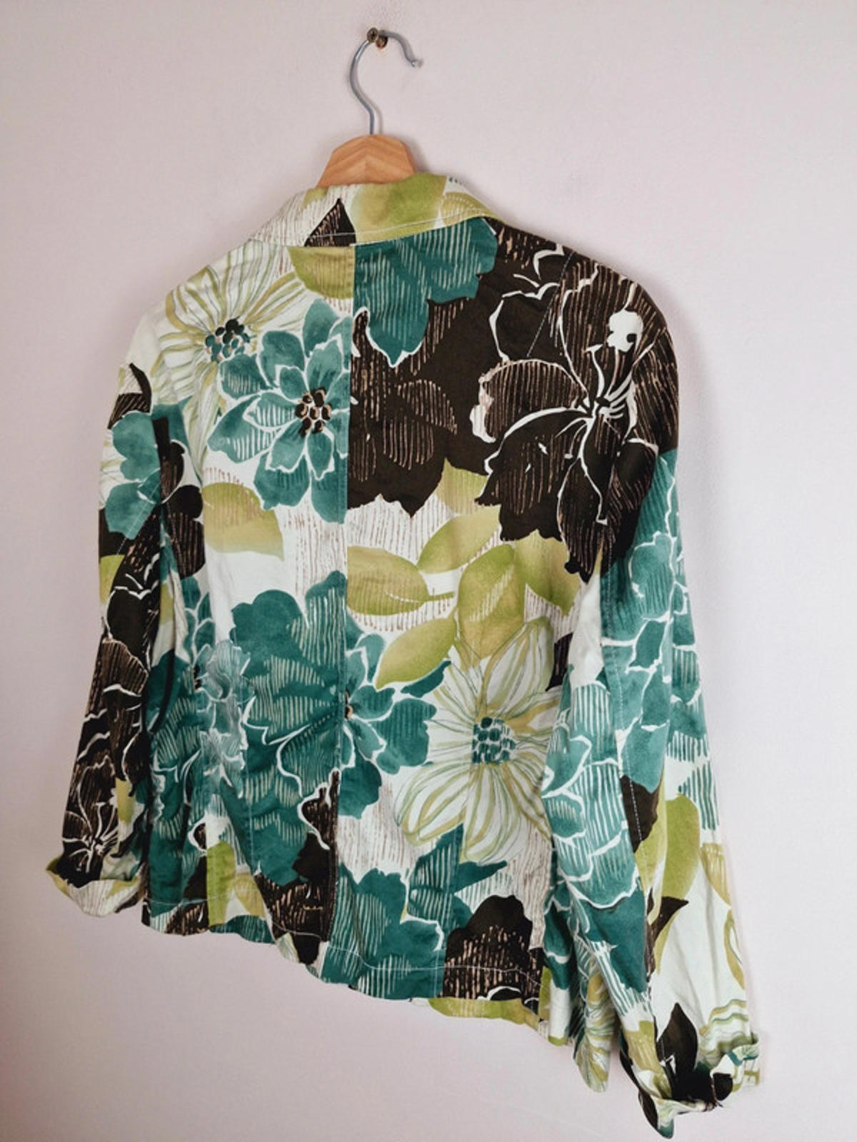 Womens Vintage y2k Chicos Cotton Funky Green Jacket L