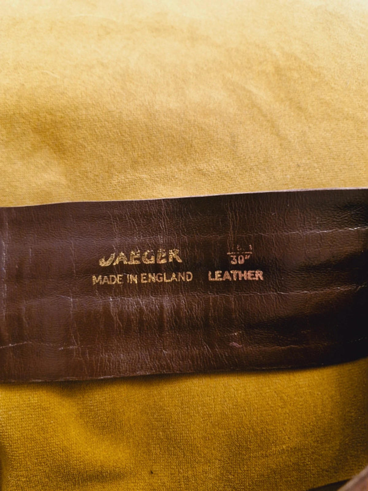 Jaeger 1970s Leather Belt