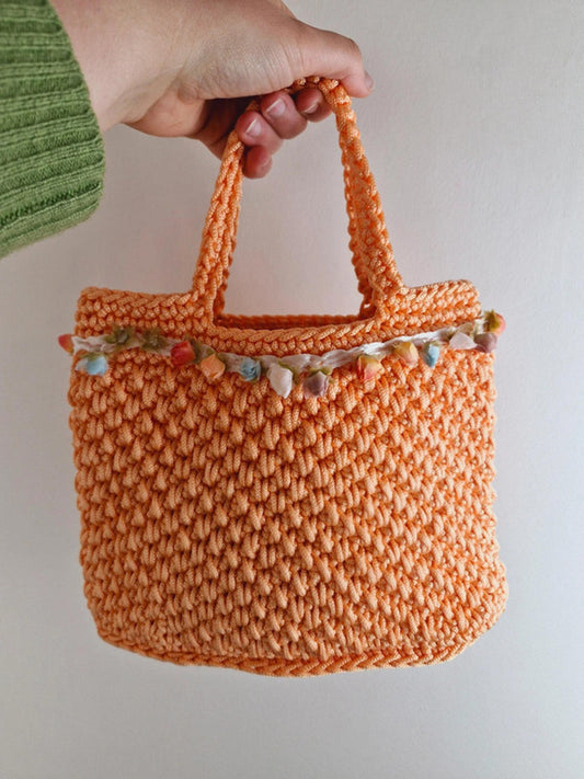 Knitted Orange Bag