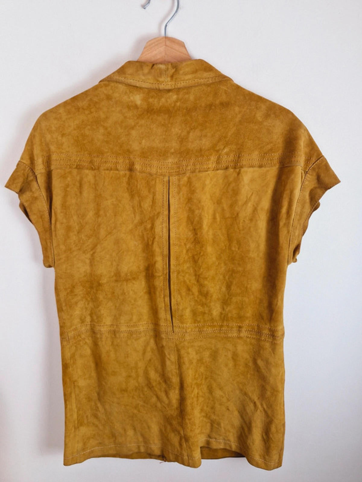 1970s Suede Waistcoat Jacket S