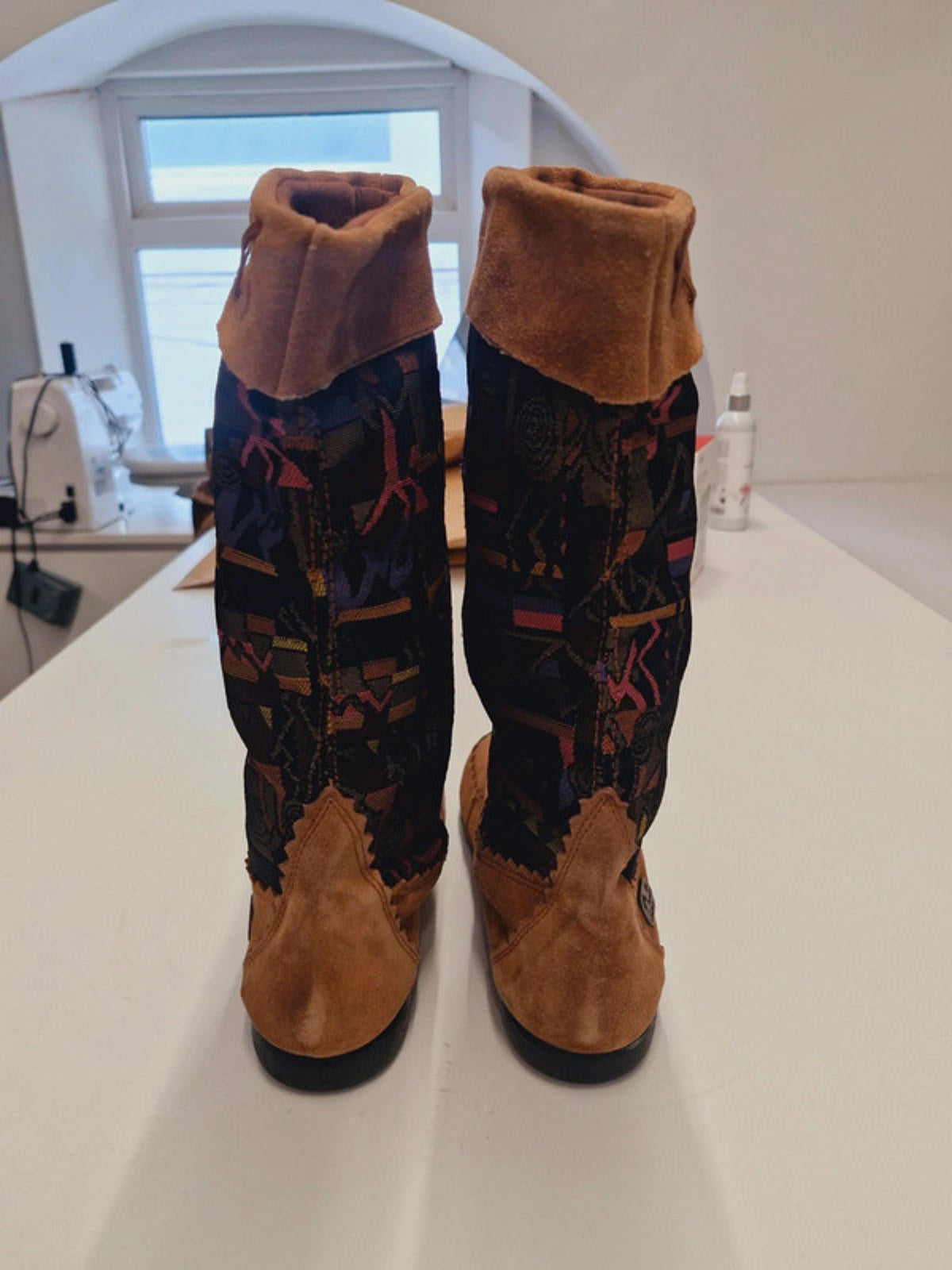 Womens Vintage Boho Western Panama Jack Suede Funky Boots Shoes UK5