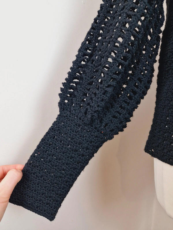 Handknitted Black Jumper S UK10