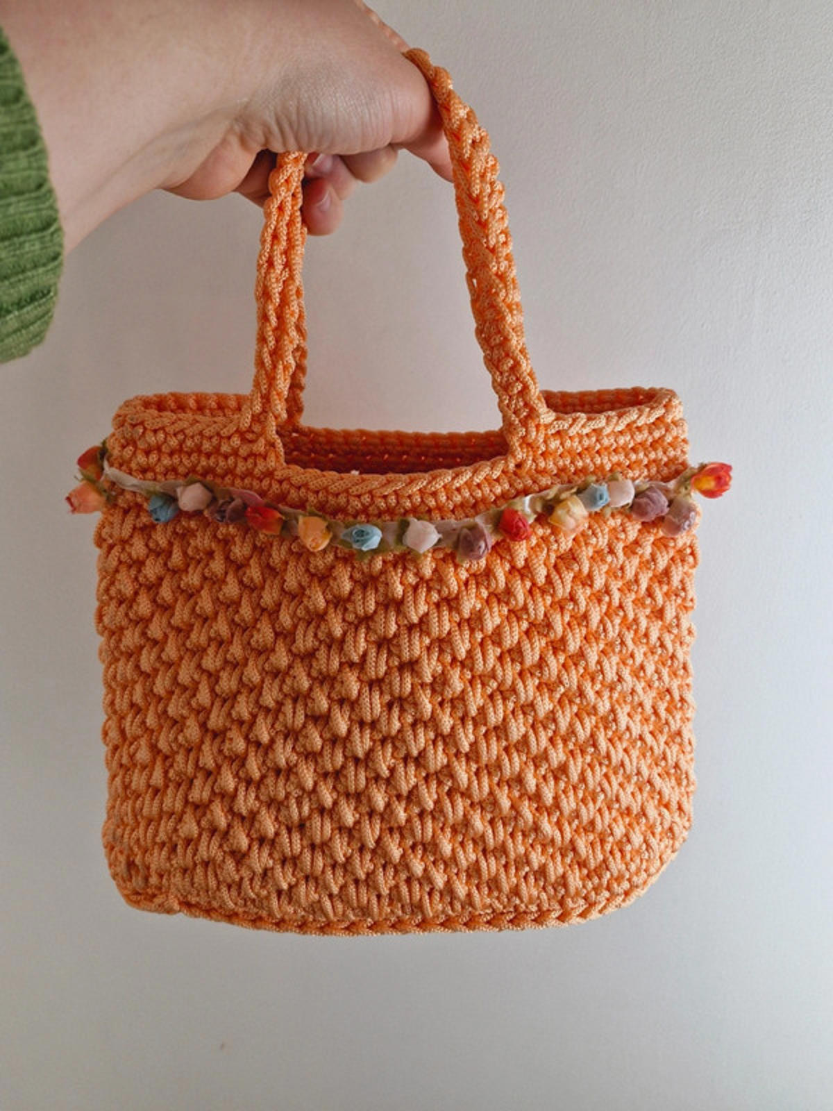 Knitted Orange Bag