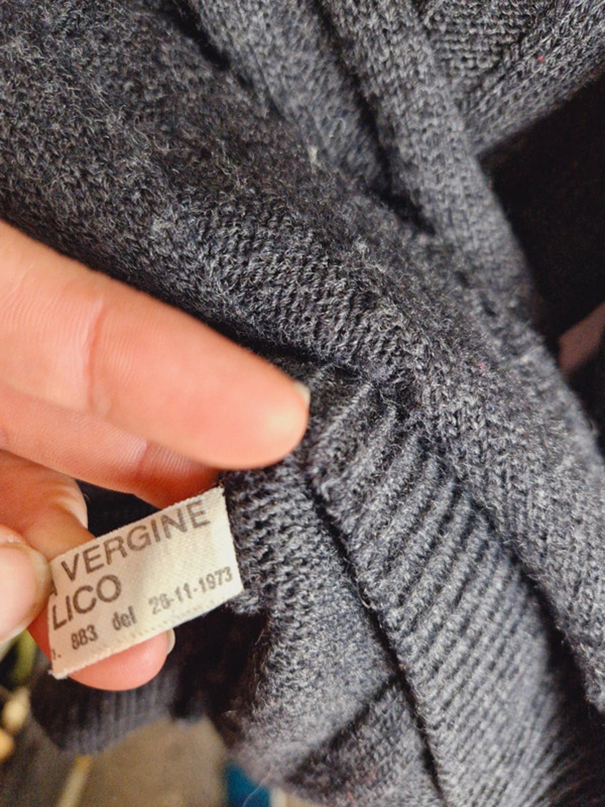 Mens Vintage Retro Grey Knitted Jumper Sweater Top M L