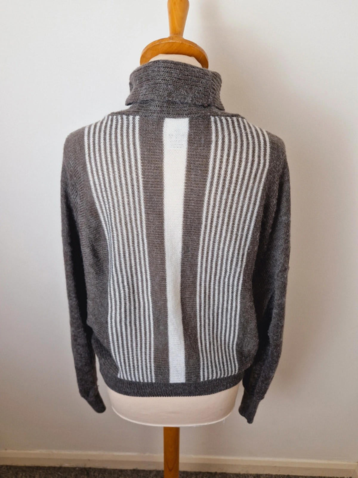 Womens Vintage 80s Jumper Sweater Top Roll Neck L