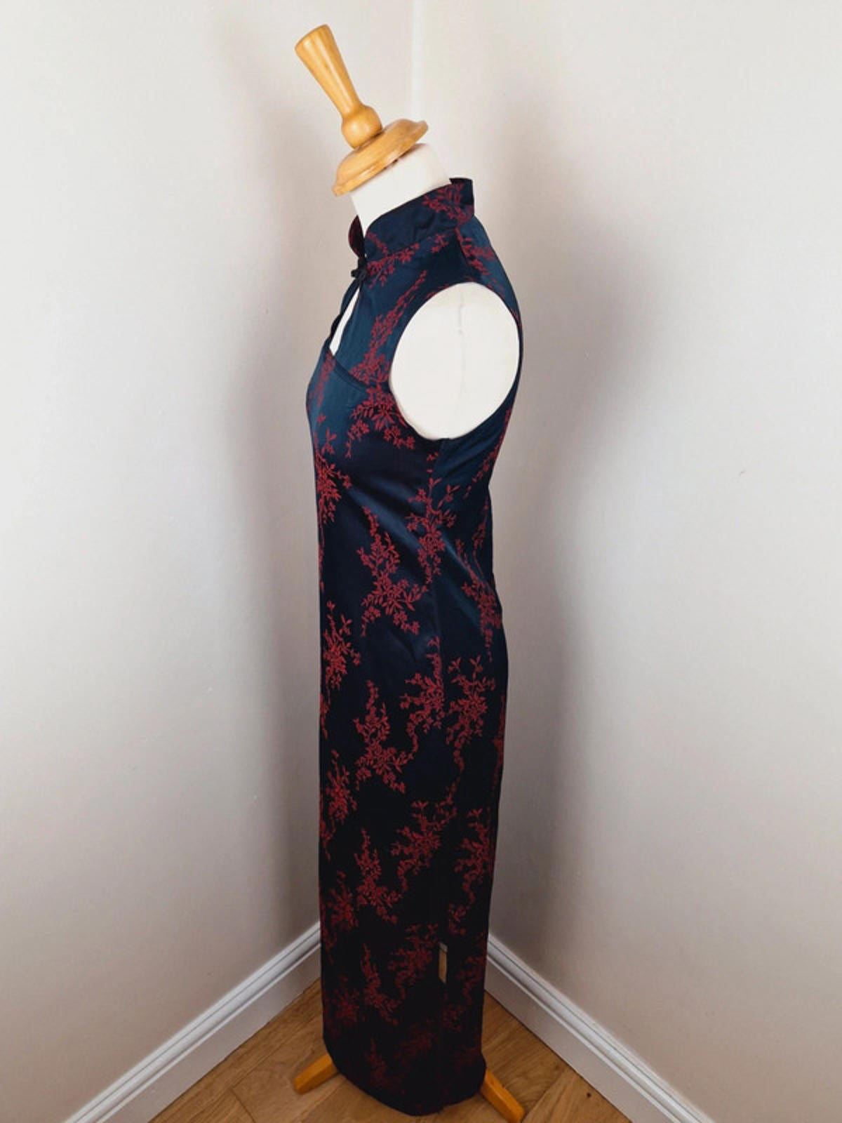 90s Long Chinese Style Slip Dress S UK10
