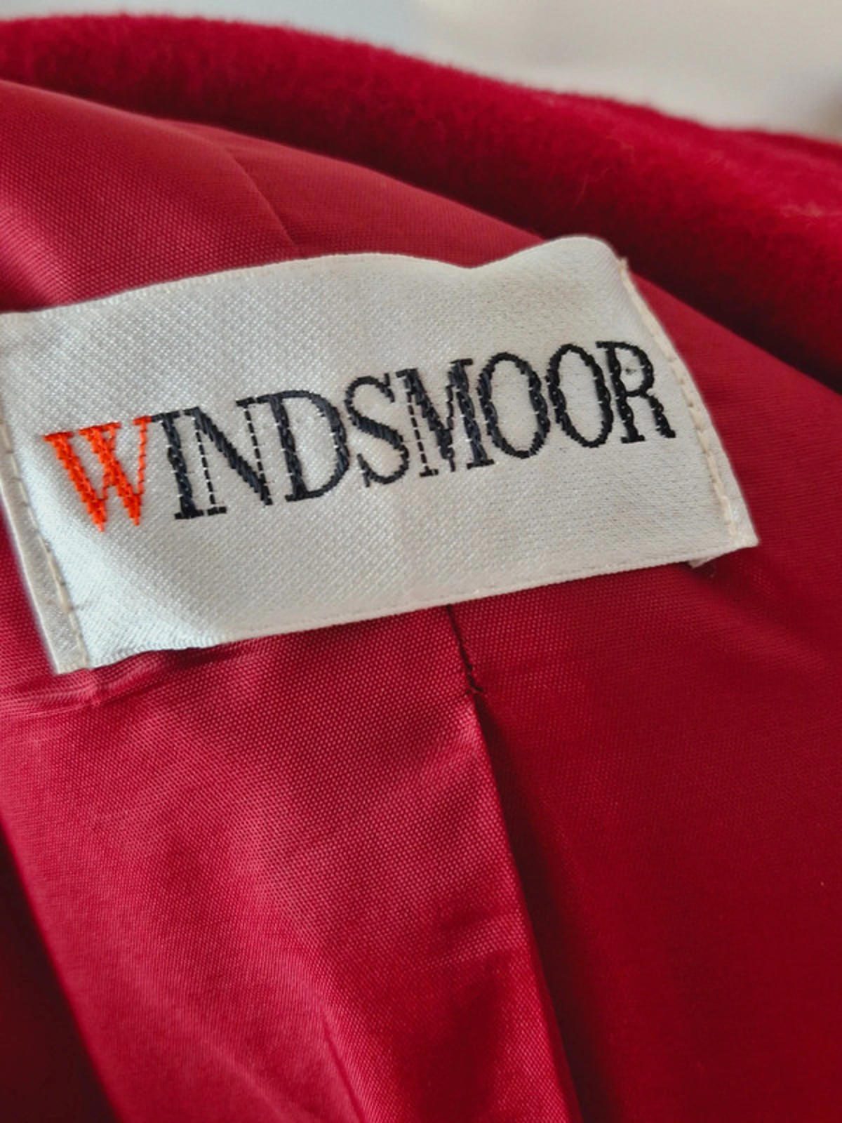 Womens Vintage Windsmoor Red Wool Cashmere Blend Coat Jacket UK14