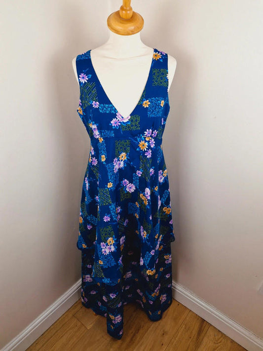 1970s Long Handmade Dress S M