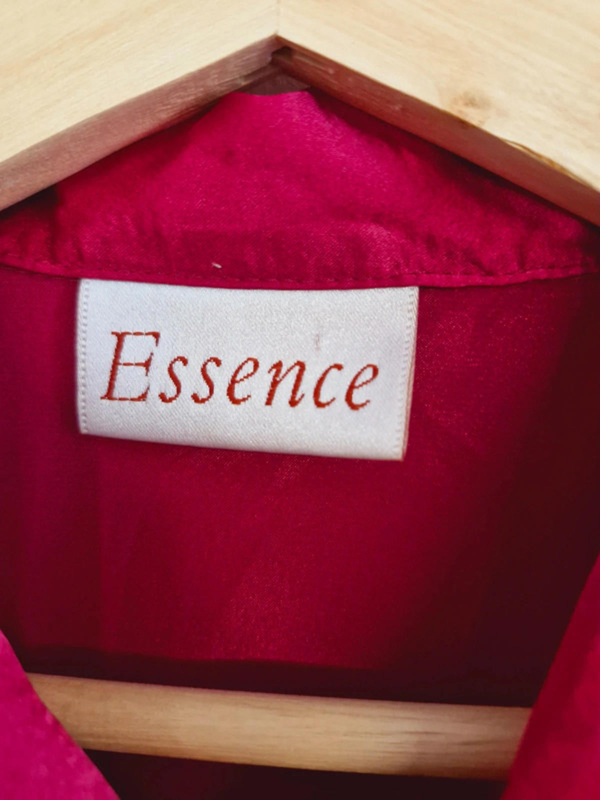 Womens Vintage Pink Satin Long Sleeve Shirt Top Blouse XL UK18