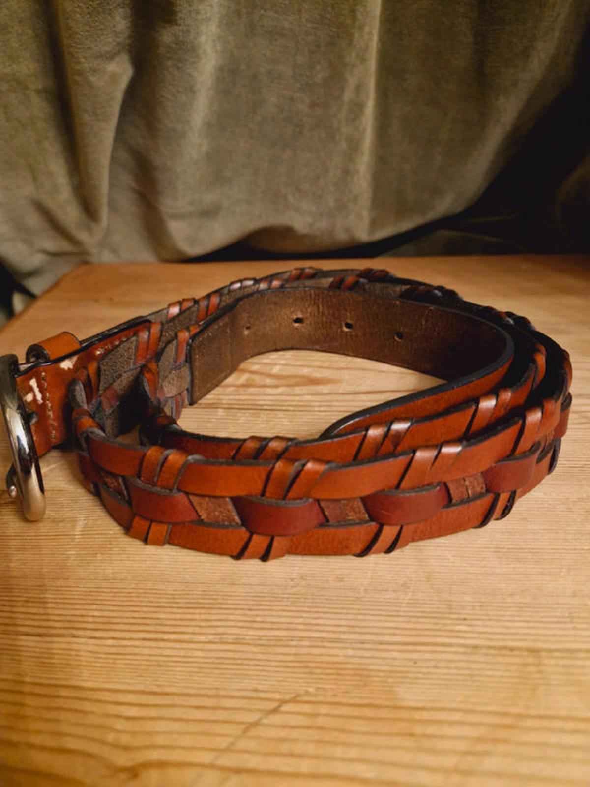 Leather Plaited Belt