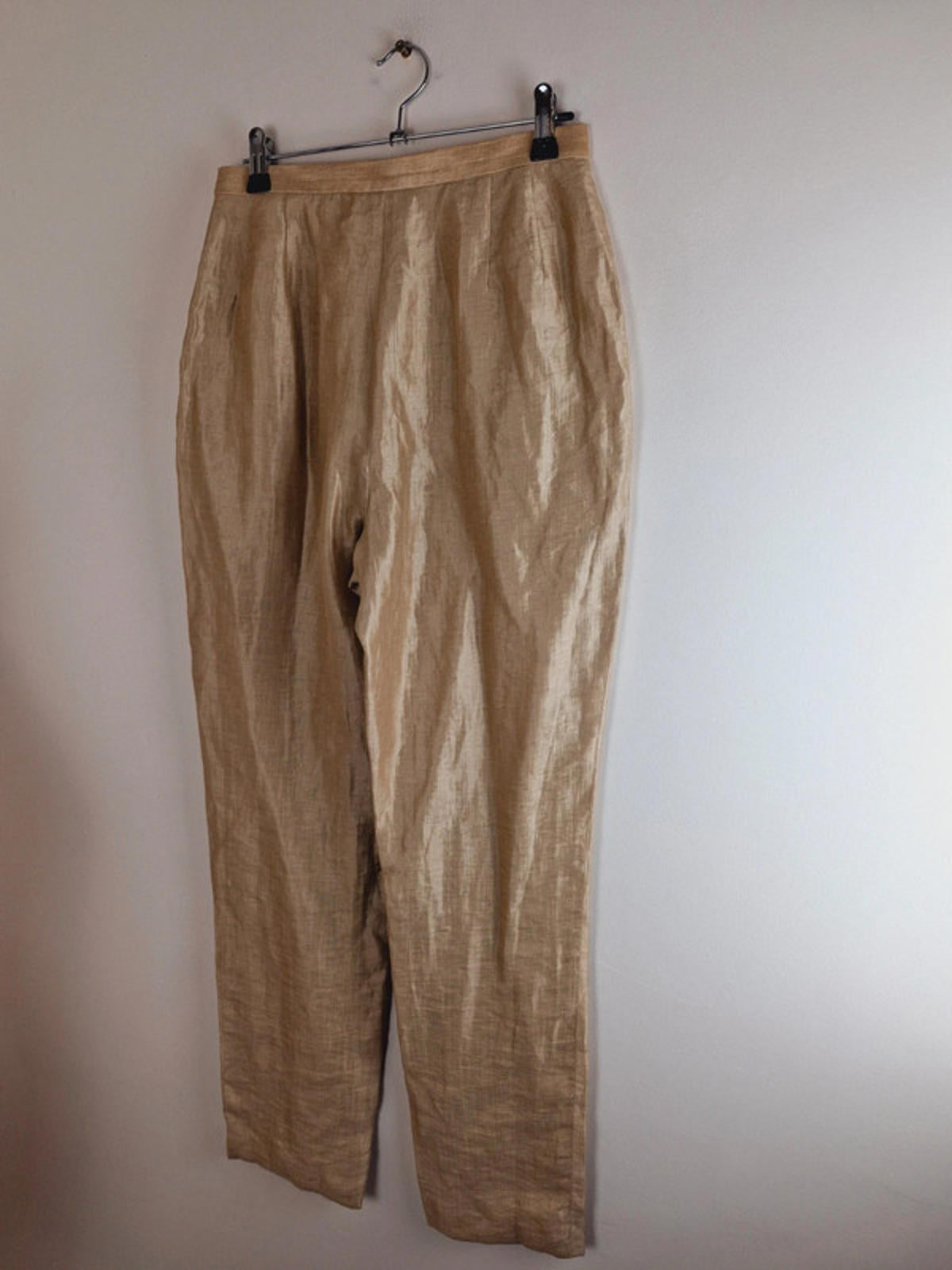 Gold High Waisted Trousers S