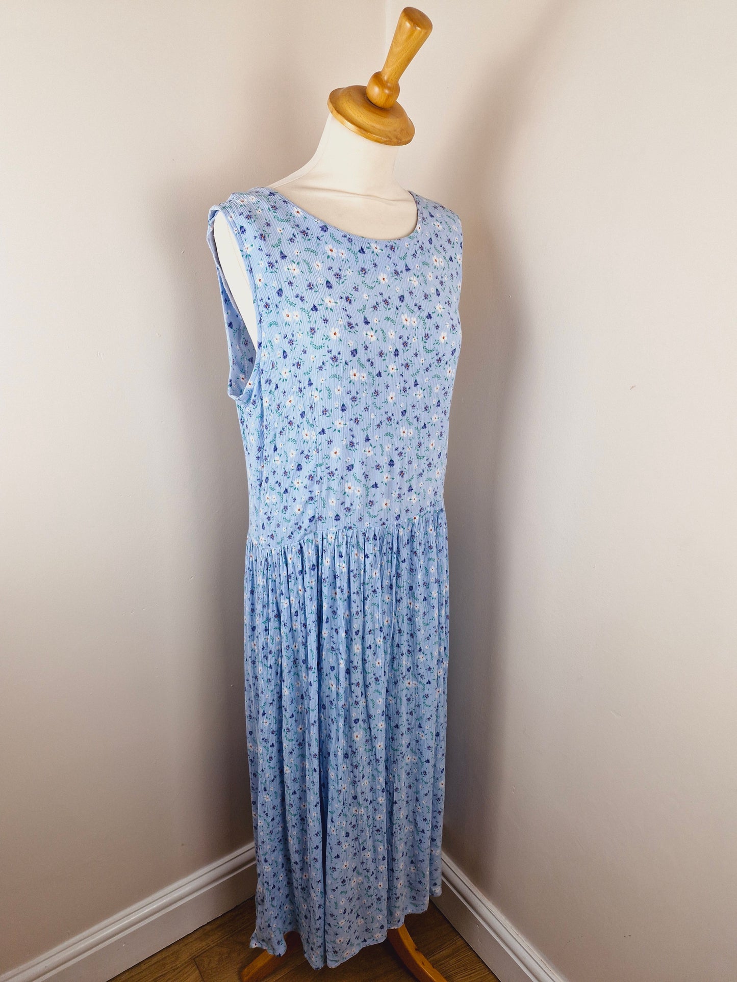 Vintage 90s Long Slip Midi Summer Dress XL