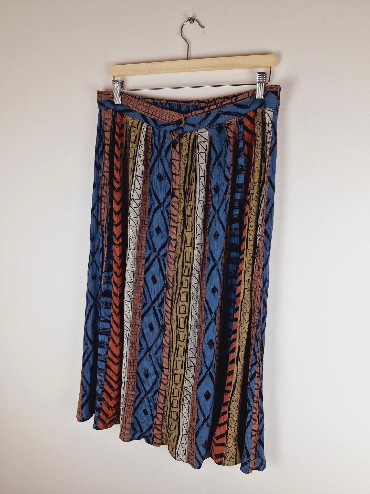 Vintage 90s Midi Funky Skirt L XL