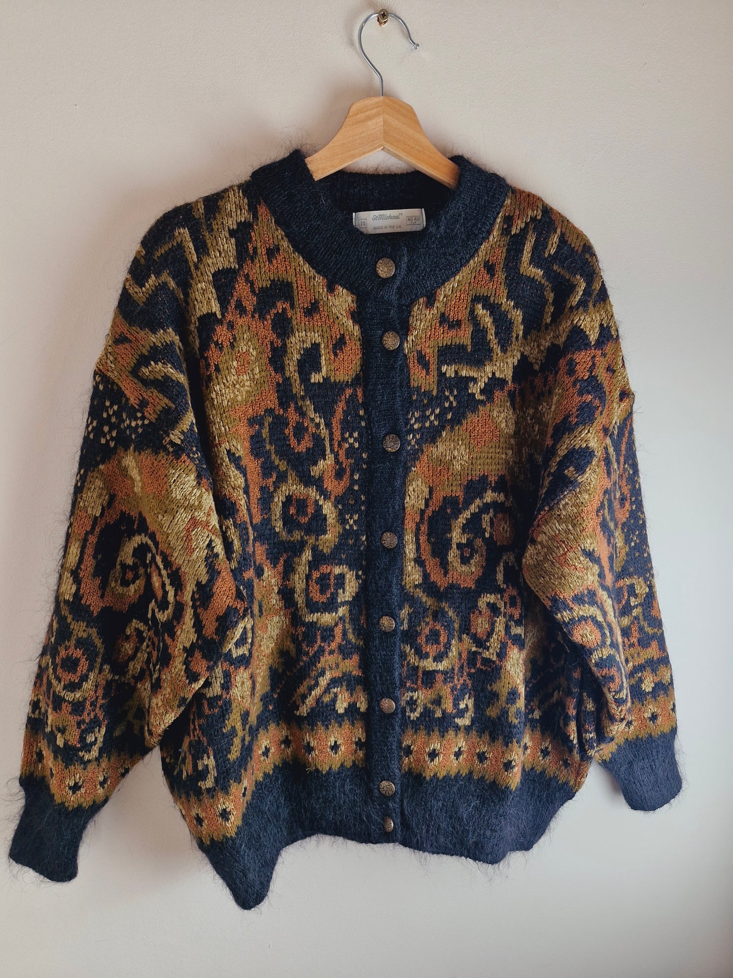 Vintage Cardigan Bomber Jacket XL