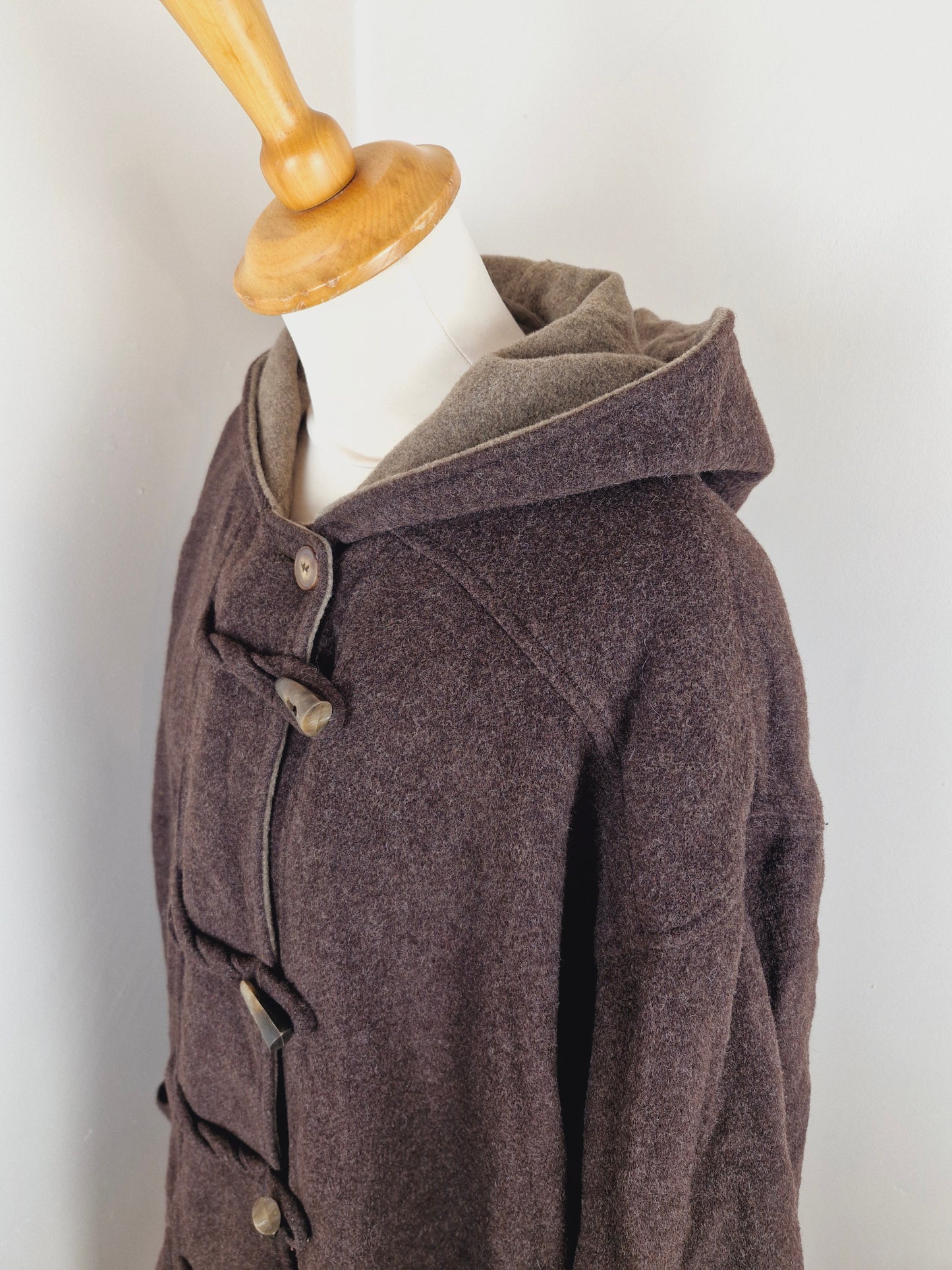 Vintage Wool Blend Duffel Coat XL