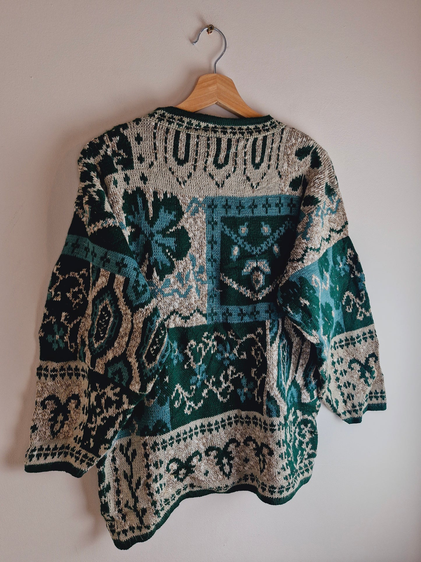 Vintage Green Funky Jumper M