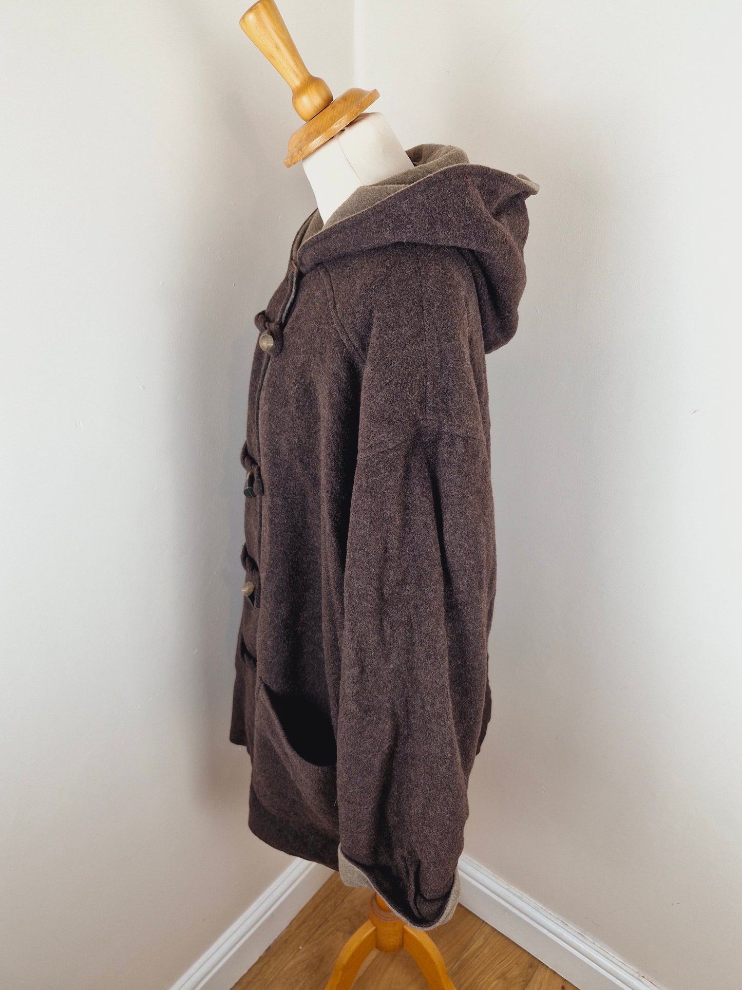 Vintage Wool Blend Duffel Coat XL