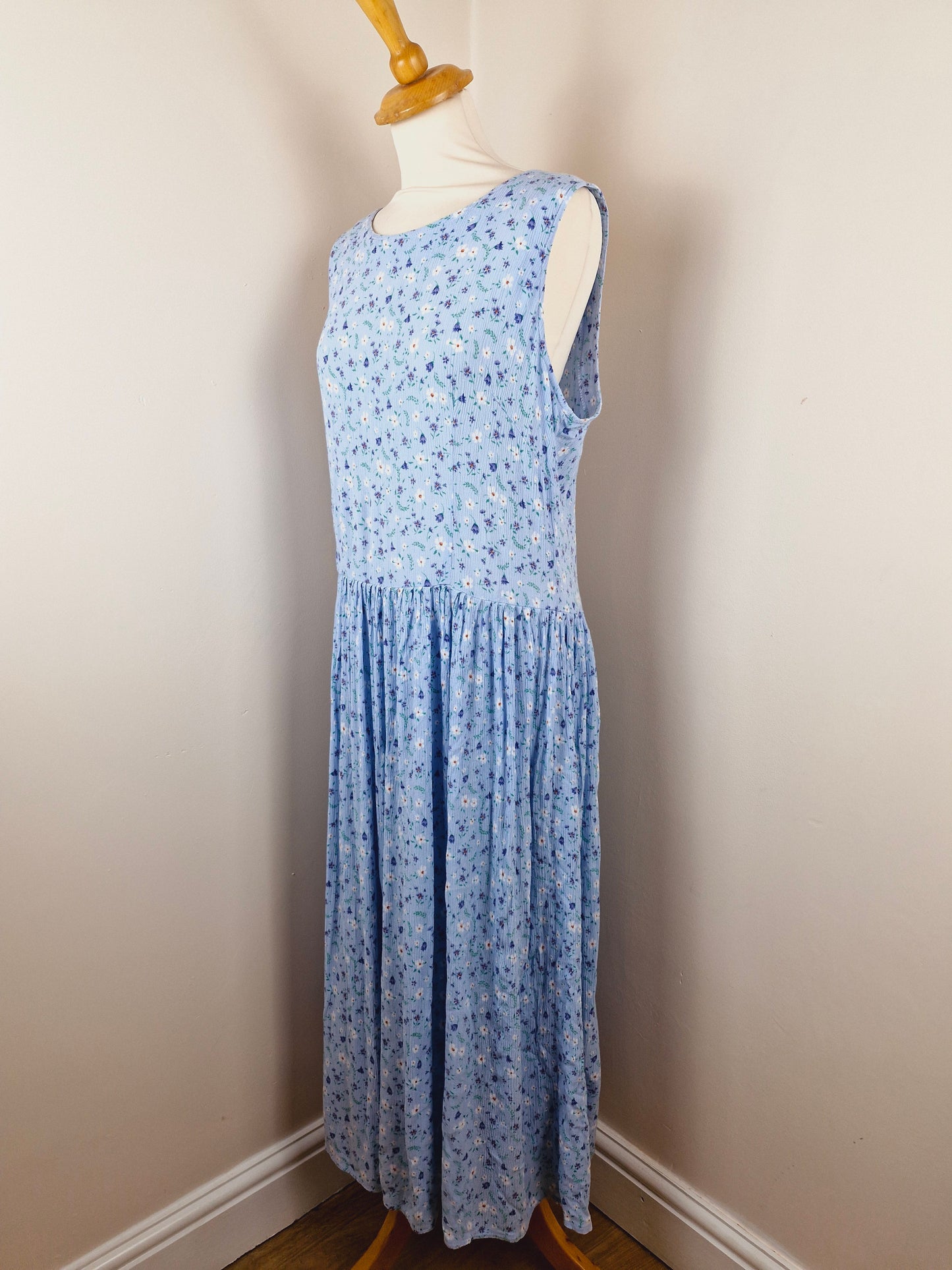 Vintage 90s Long Slip Midi Summer Dress XL