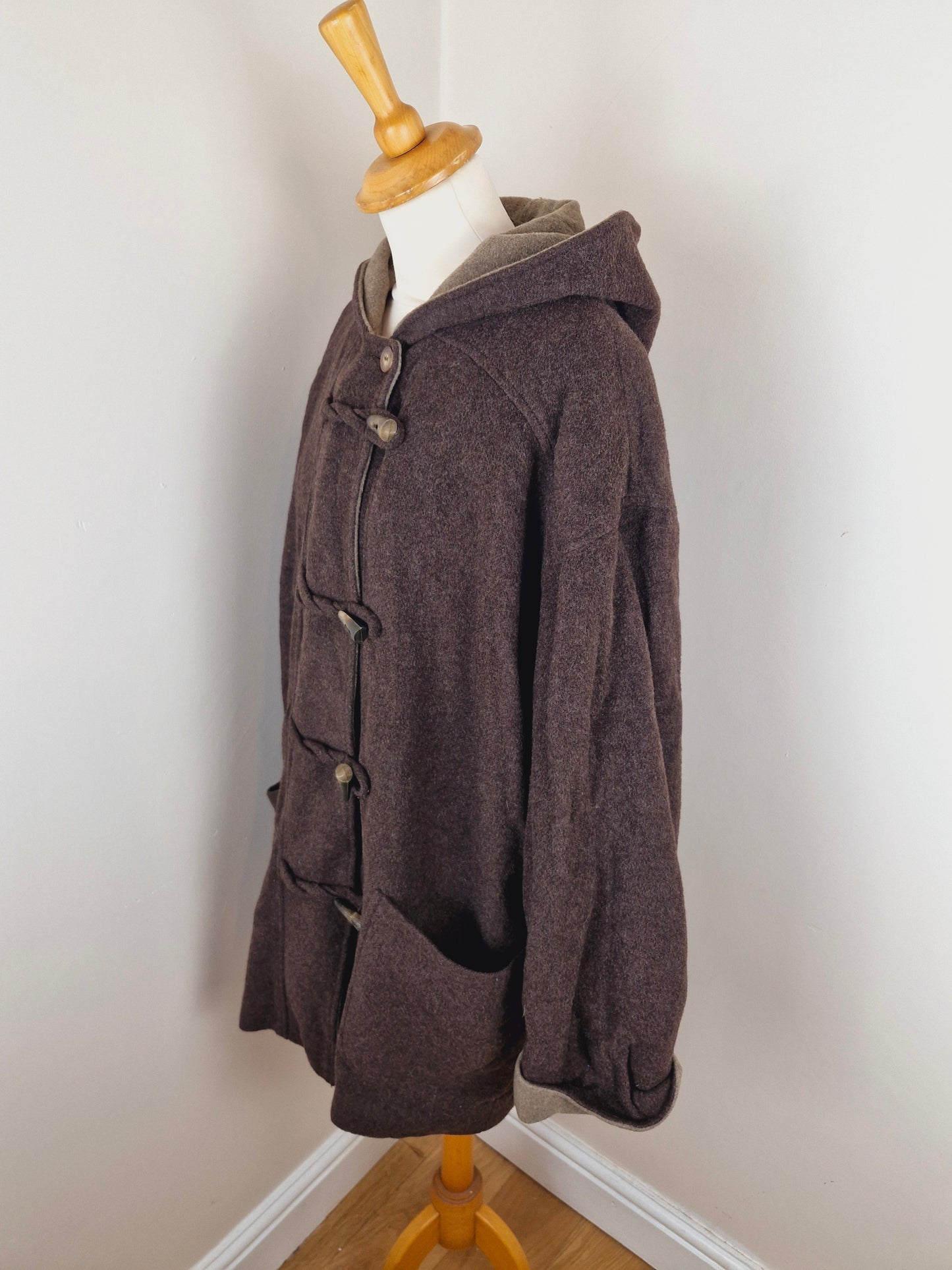 Vintage Wool Blend Duffel Coat XL