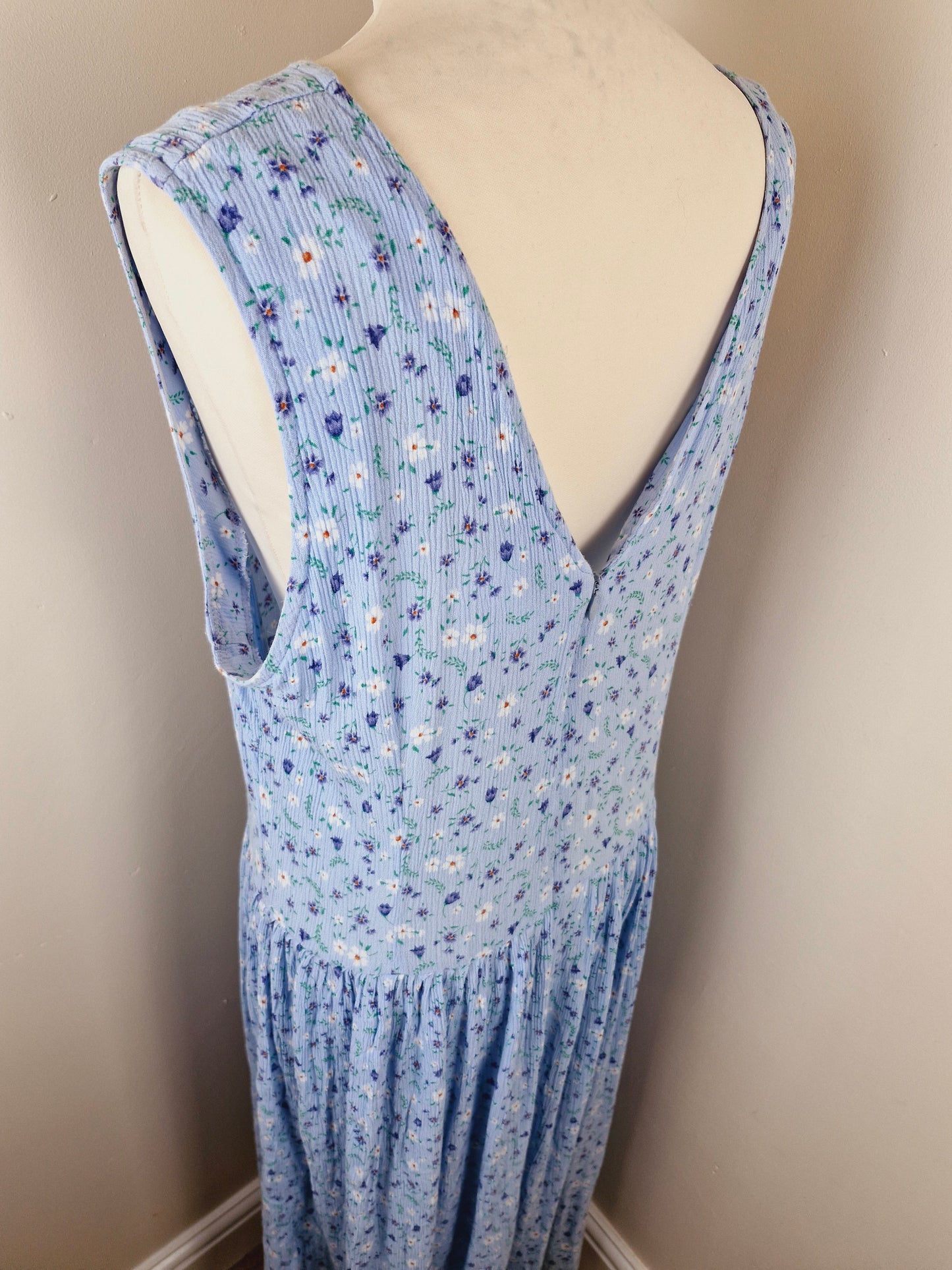 Vintage 90s Long Slip Midi Summer Dress XL