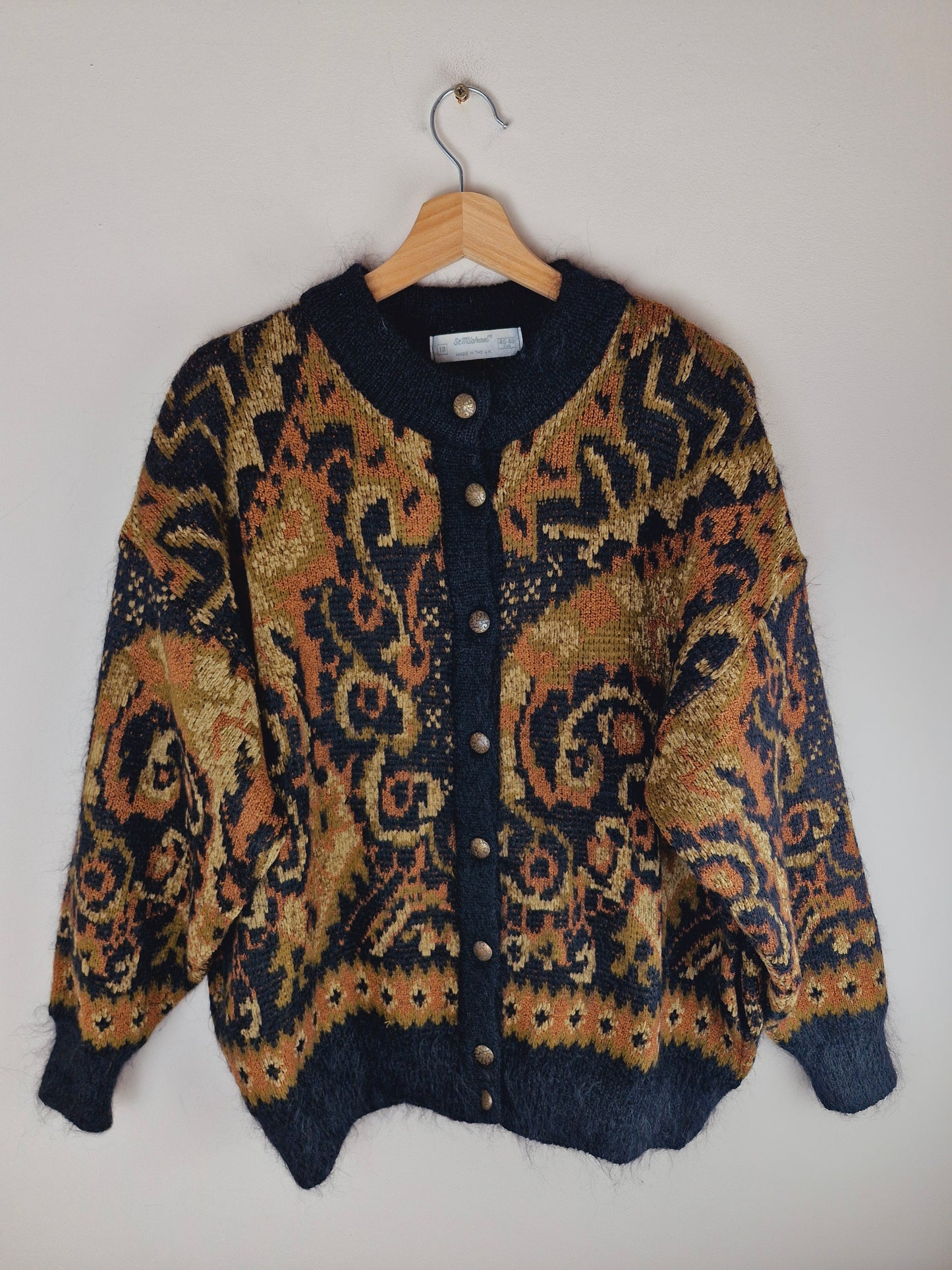 Vintage Cardigan Bomber Jacket XL