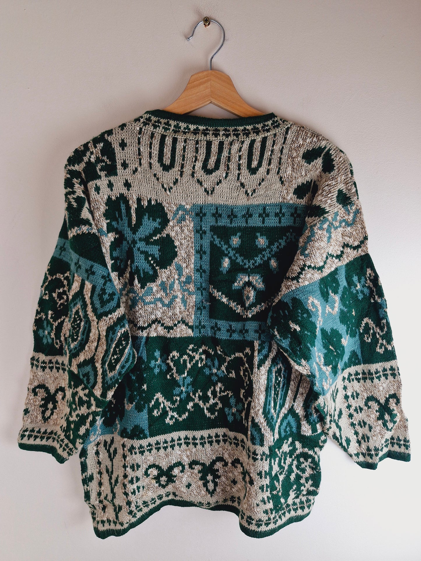 Vintage Green Funky Jumper M