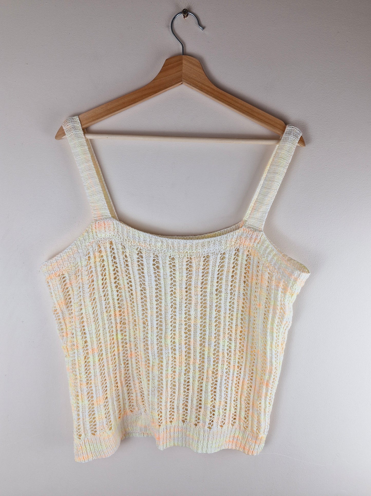 Vintage Handknitted Vest Cami Top L XL