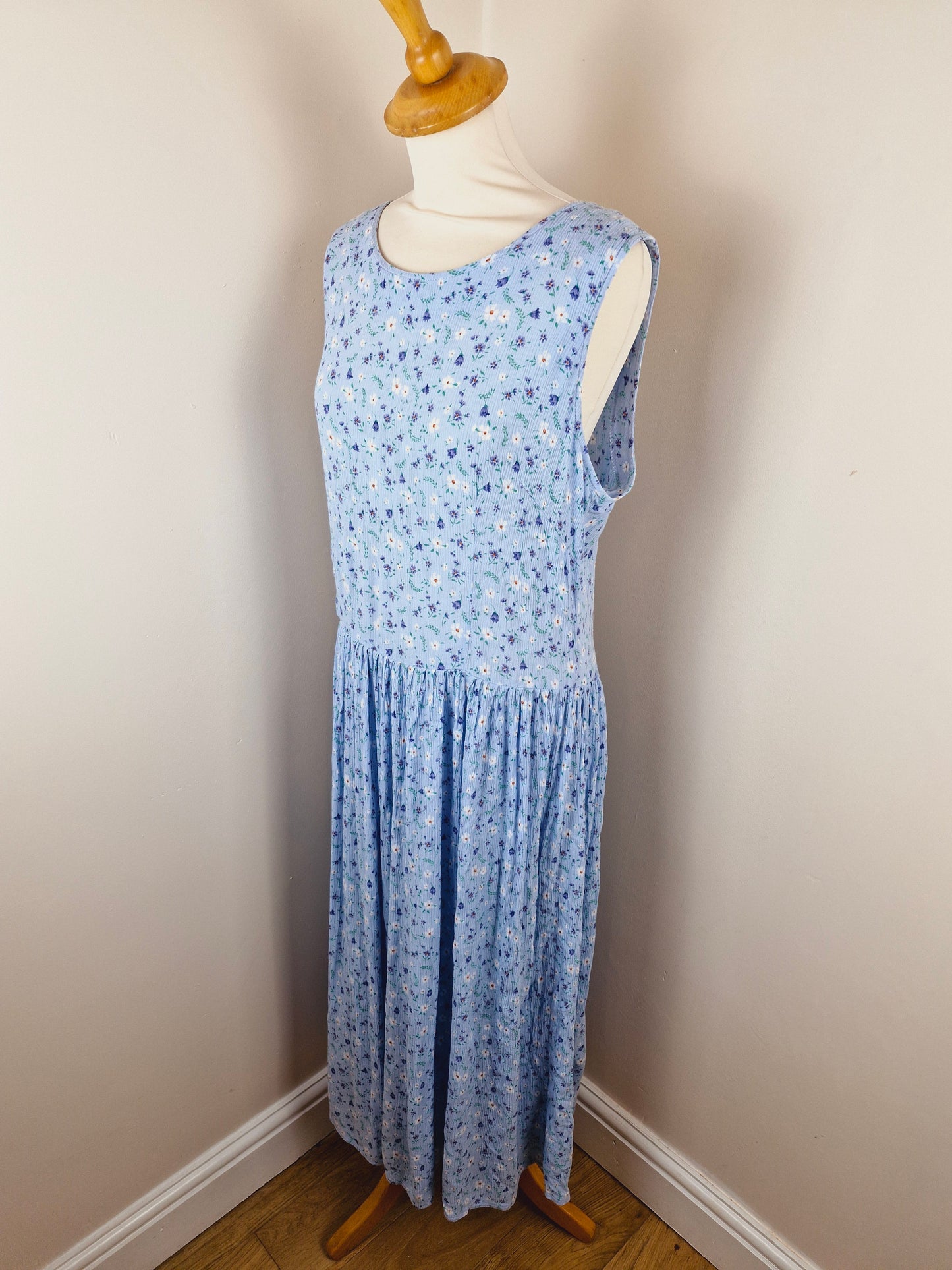 Vintage 90s Long Slip Midi Summer Dress XL