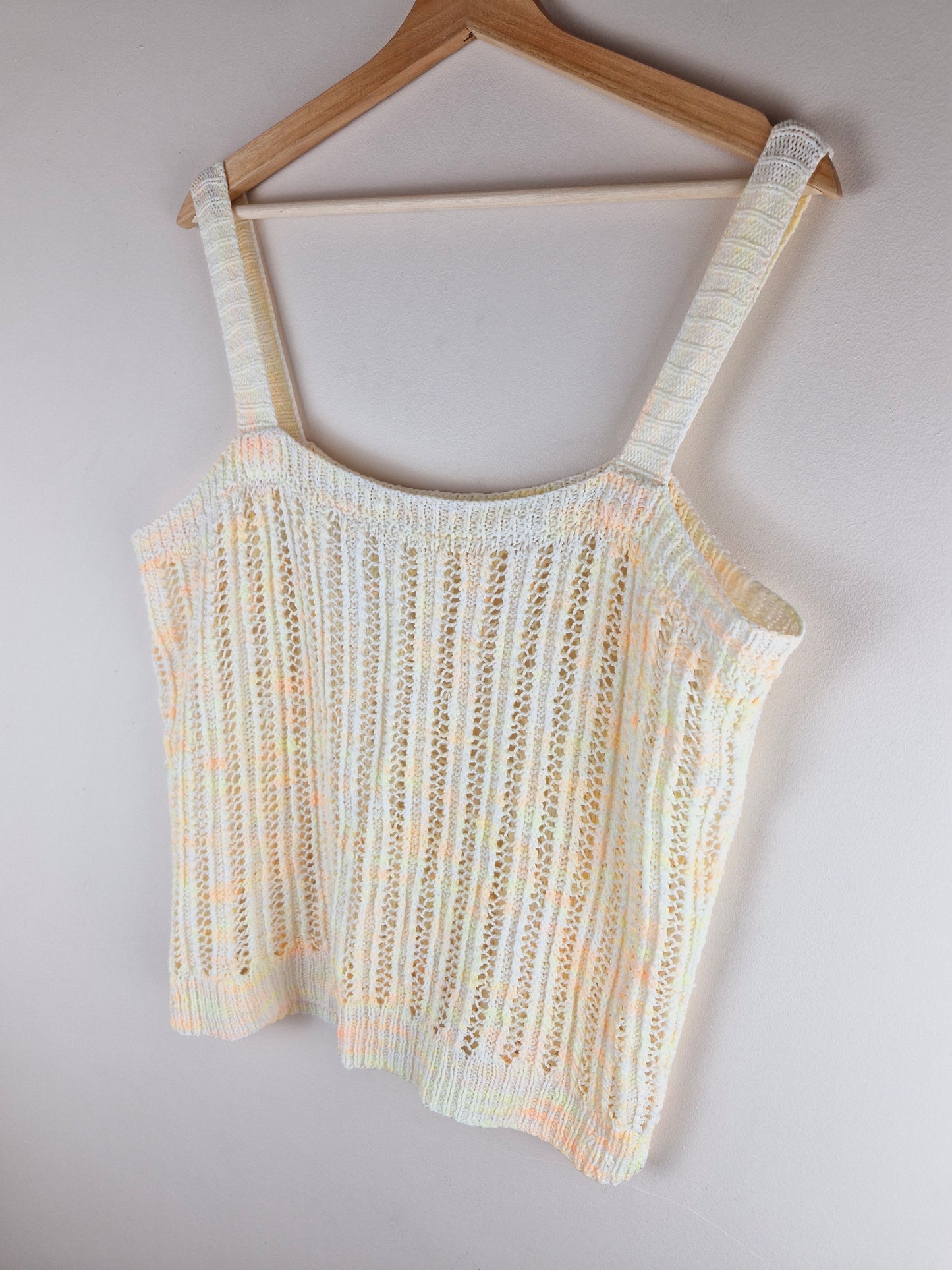 Vintage Handknitted Vest Cami Top L XL