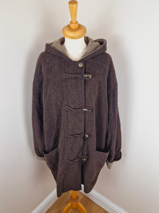 Vintage Wool Blend Duffel Coat XL